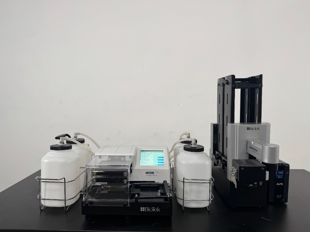 Image of BioTek 405TS Microplate Washer w/ Biostack 4 Microplate Stacker